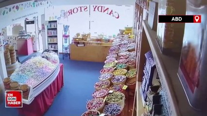 ABD’de şaşkın geyiğin şekerci dükkanına ziyareti gülümsetti