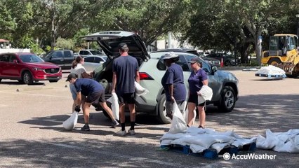 Families stocking up on sandbags, supplies ahead of Idalia
