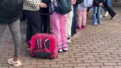 Rentrée des classes à l'école communale n°5 d'Ixelles avec la ministre Caroline Desir