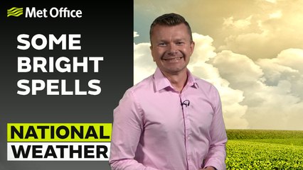 Met Office Afternoon Weather forecast 28/08/23 - Cloudy but dry