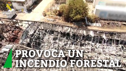 Detenido un hombre por provocar un incendio forestal en un desguace clandestino