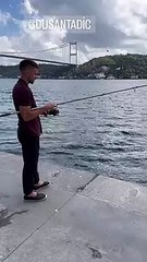 Dusan Tadic'in Boğaz'da balık tutma keyfi