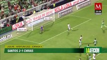 Santos derrota a Chivas y rompe su racha invicta en el Estadio Corona