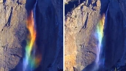 VIDEO: देखते ही देखते कई रंगों में बदला वॉटरफॉल का पानी, रहस्यमयी घटना की अब सुलझी गुत्थी