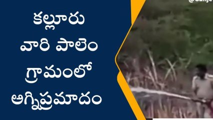 ప్రకాశం: పొన్నలూరులో కలకలం.. వాగు నుంచి ఎగిసిపడ్డ మంటలు