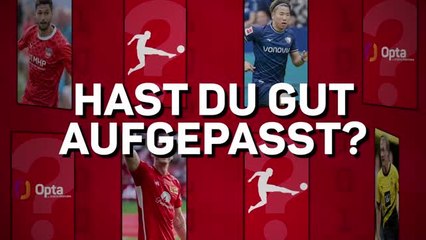 Opta BL-Quiz: Hast du am 2. Spieltag aufgepasst?