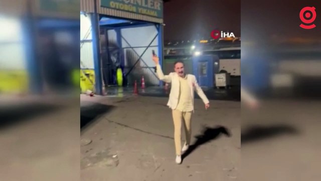 Otogarda silahla etrafa rastgele ateş açtığı anları sosyal medyadan paylaştı