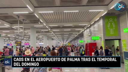 Caos en el aeropuerto de Palma tras el temporal del domingo