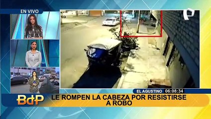 El Agustino: hampones golpean fuertemente la cabeza de su víctima tras resistirse al robo