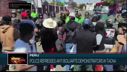 Police forces repress protest against Peru's president-designate