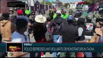Police forces repress protest against Peru's president-designate