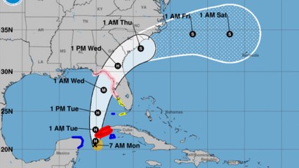 Este es el trayecto de la tormenta Idalia, que golpeará las costas de Florida como un "peligroso huracán"