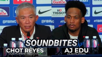 Chot Reyes and AJ Edu after their losing effort against Dominican Republic | Soundbites