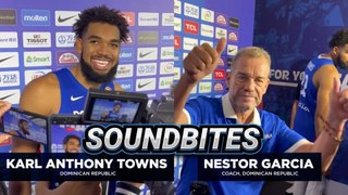 Karl Anthony Towns and Coach Nestor Garcia after their big win against Italy | Soundbites