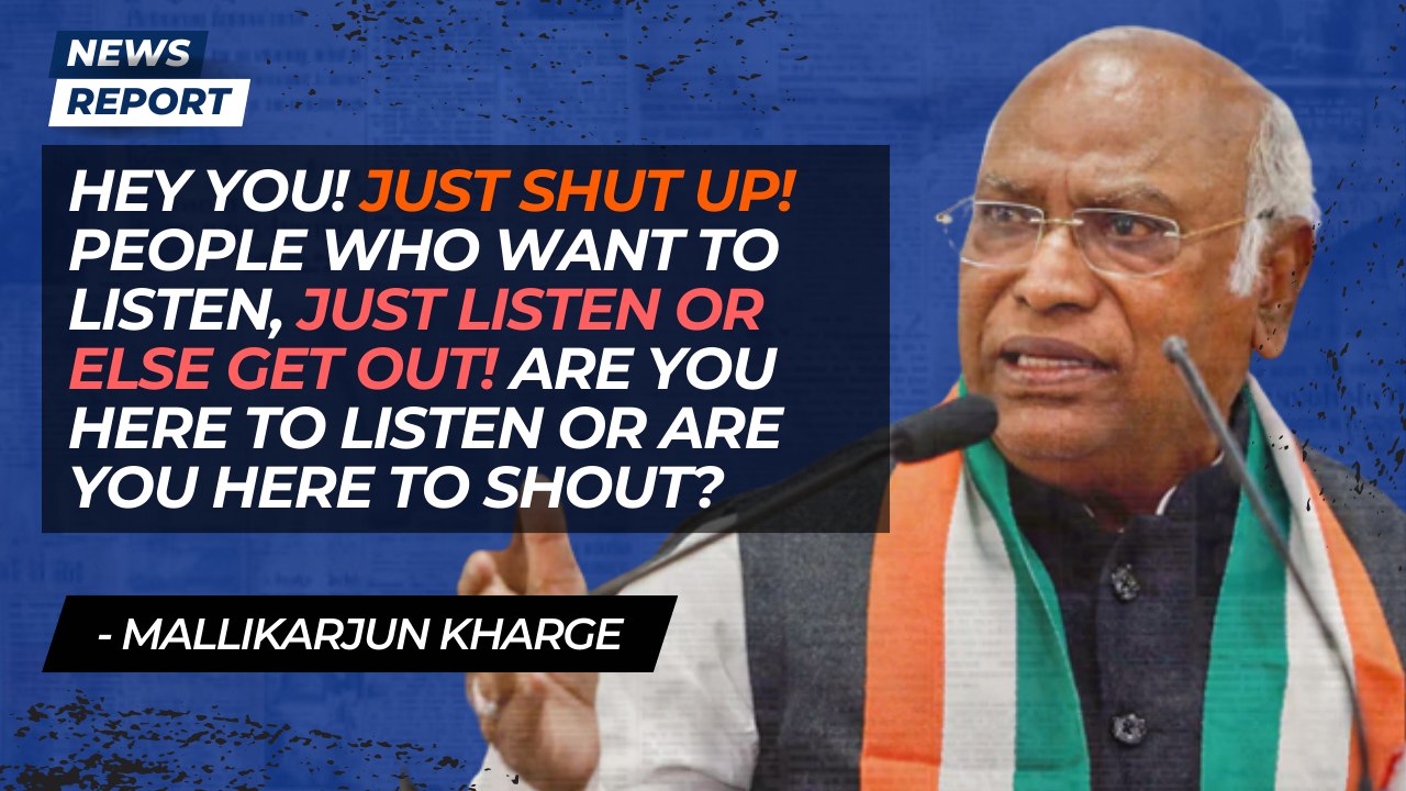 “People who want to listen, just listen or else GET OUT! ”, Kharge confronts Telangana's crowd