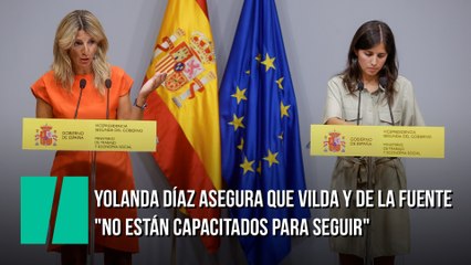 Yolanda Díaz: "Los seleccionadores que aplaudían al señor Rubiales no están capacitados para seguir en sus puestos"