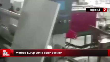 Kocaeli'de matbaa kurup sahte dolar bastılar