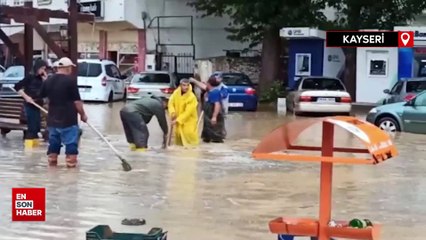 Kayseri'de sağanak ve dolu etkili oldu