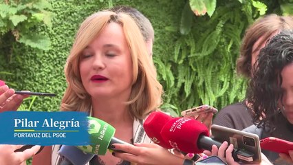 Pilar Alegría (PSOE): "Para acudir a una reunión lo primero que tienen que hacer es llamarnos"