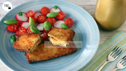 Receta fácil de San Jacobo de calabacín, la alternativa vegetariana de un clásico en el que se sustituye la carne por verdura