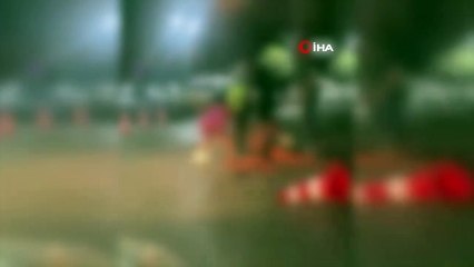 İstanbul'da eğlence mekanının çıkışında kavga: Dubalar havada uçuştu