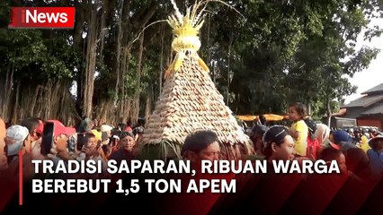 Momen Ribuan Warga Berebut 1,5 Ton Apem dalam Kirab Pusaka Ki Ageng Wonolelo