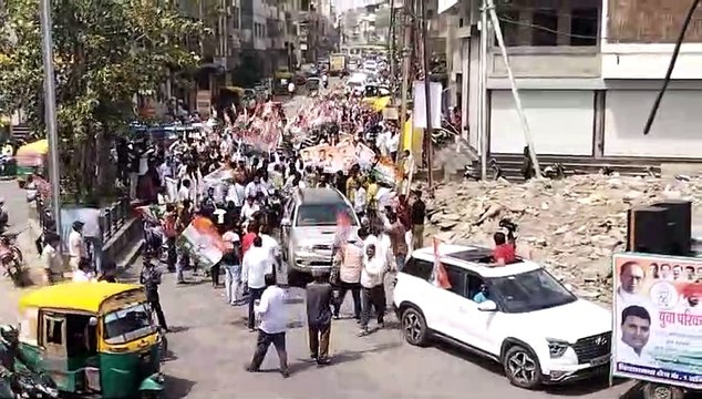 युवक कांग्रेस के राष्ट्रीय अध्यक्ष की अगुआई में कांग्रेस ने निकाली वाहन रैली, अहिल्या प्रतिमा पर किया माल्यर्पण