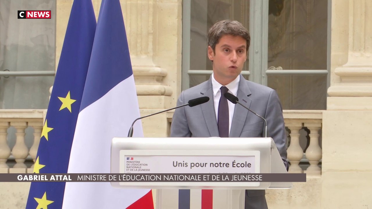 Education nationale : Gabriel Attal annonce les grandes lignes de son plan d'action