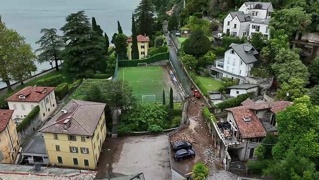 maltempo, Blevio invasa da fango detriti: le immagini dal drone