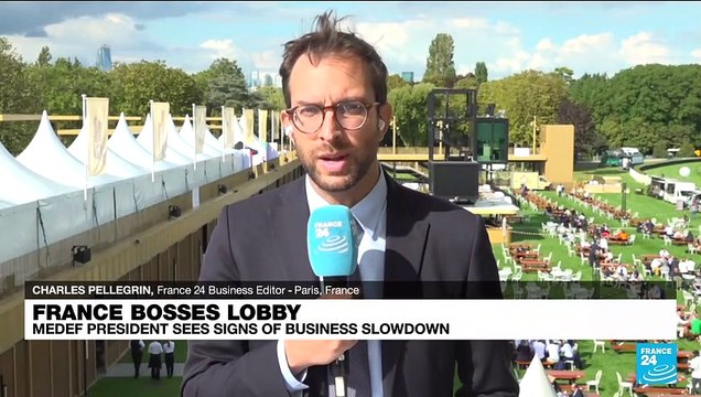 Head of France's Medef business lobby sees signs of business slowdown