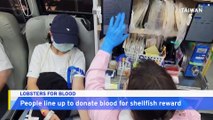 Free Lobster Draws Long Line at Kaohsiung Blood Drive
