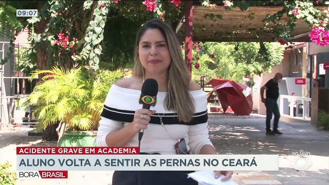 Aluno atingido por aparelho de musculação de 150kg volta a sentir as pernas