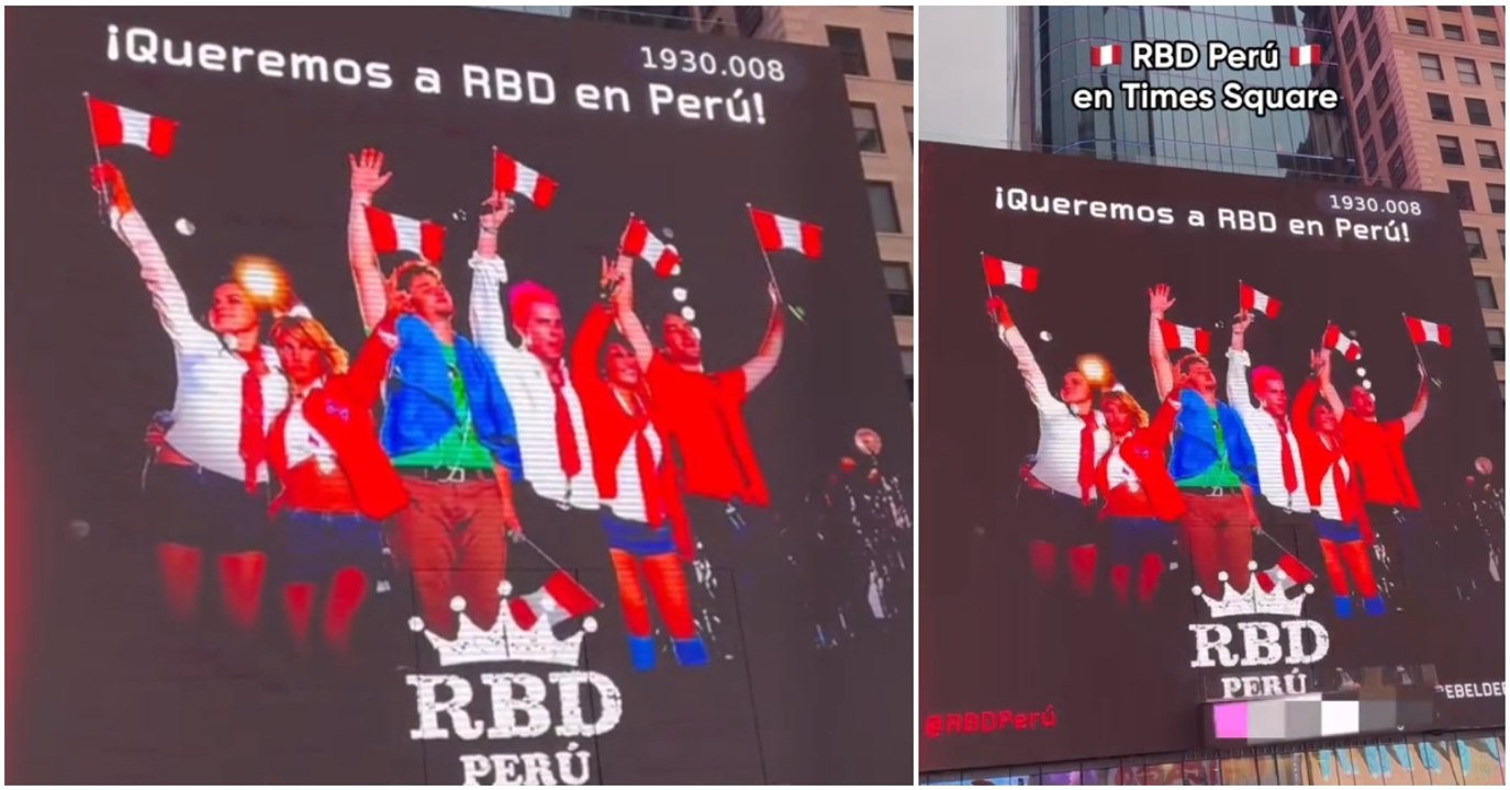 Campaña en Times Square para concierto de RBD en Perú