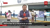 Protestan en la Fiscalía de la CdMx, a dos años de la desaparición de Luis Axel Guzmán