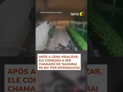 'Samurai de BH' usa espada japonesa e evita furto de bicicletas em condomínio