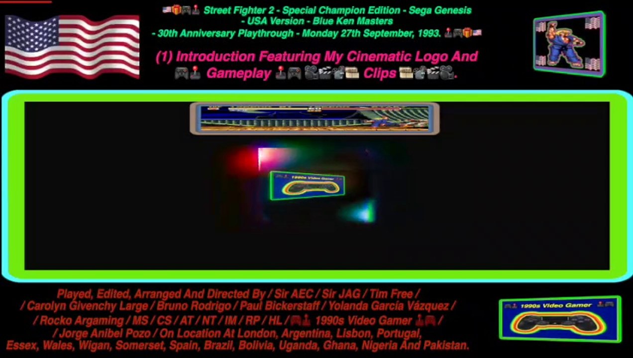 Street Fighter 2 - Special Champion Edition - Blue Ken Masters - No Death - 30th Anniversary Playthrough - Sega Genesis - Monday 27th September, 1993