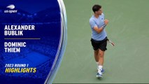 Alexander Bublik vs. Dominic Thiem Highlights | 2023 US Open Round 1