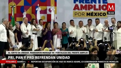 Cierran filas en la recta final PRI, PAN y PRD en su proceso de selección de candidata presidencial