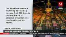 Marina asegura 4 toneladas de cocaína en costas del Pacífico