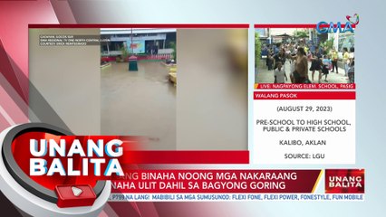 Eskuwelahang binaha noong mga nakaraang bagyo, binaha ulit dahil sa bagyong Goring | UB
