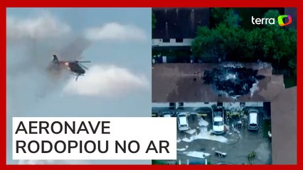 Helicóptero dos bombeiros cai e deixa feridos na Flórida