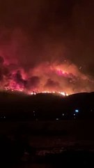 Eagle Bluff Wildfire Burns Near Osoyoos, British Columbia