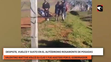 Despiste, vuelco y susto en el Autódromo Rosamonte de Posadas