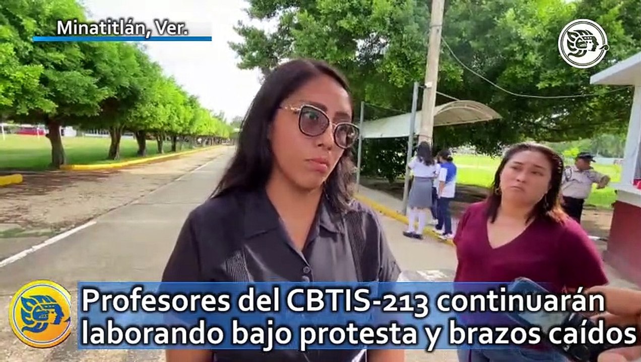 Profesores del CBTIS-213 continuarán laborando bajo protesta y brazos caídos