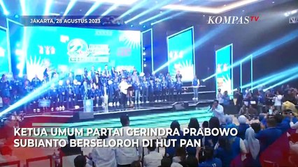 Momen Prabowo Bercanda Soal Rambut Putih saat Beri Sambutan di HUT PAN