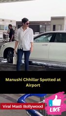 Manushi Chhillar Spotted at Airport