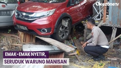 Diduga Baru Belajar Nyetir Emak-Emak Seruduk Warung Manisan di Baubau, Pemilik Terlempar 2 Meter
