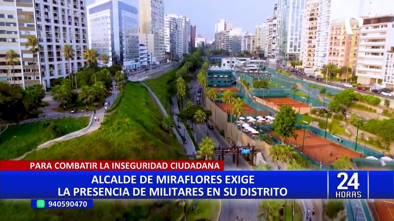 Miraflores: alcalde pide intervención de las Fuerzas Armadas para combatir la delincuencia