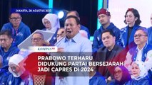 Prabowo Terharu Didukung Partai Bersejarah Maju Jadi Capres di Pilpres 2024