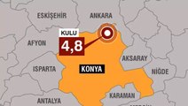 Konya'nın Kulu ilçesinde 4,8 büyüklüğünde deprem meydana geldi